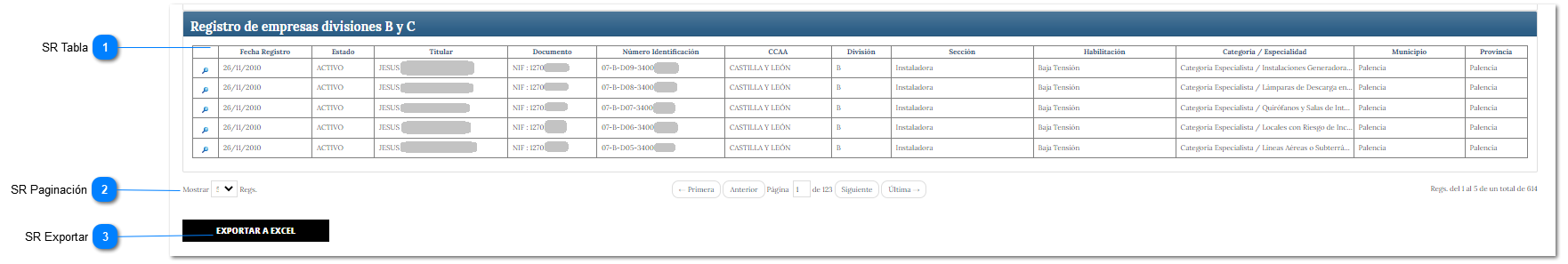 2.1.2.2. Sección Registro de Empresas Divisiones B y C