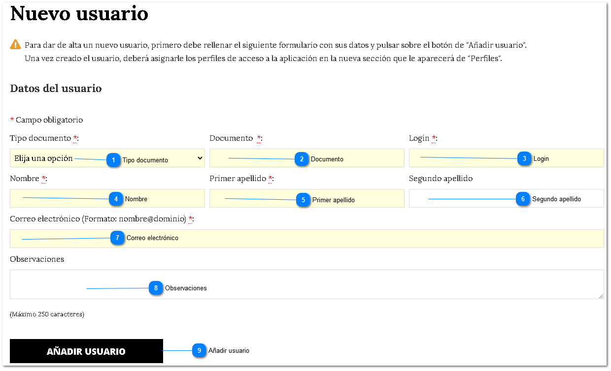 3.2.1 Alta usuario