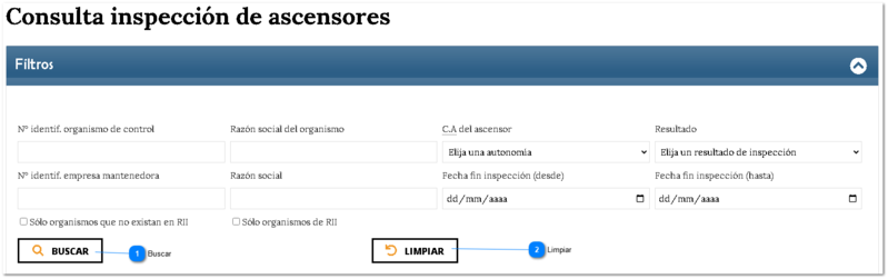 2.2. Consulta inspección de ascensores